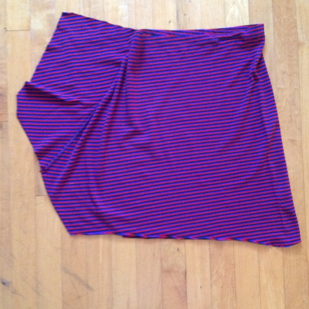 Arden B Striped Acrylic Multi-Color Skirt Size Med